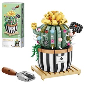 YUNTOY Mini Blocos de Construção Bonsai Plant Set, Suculento Bo