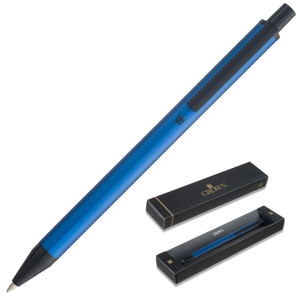 Caneta Esferográfica Crown Ref: Di18006a Metalic Azul