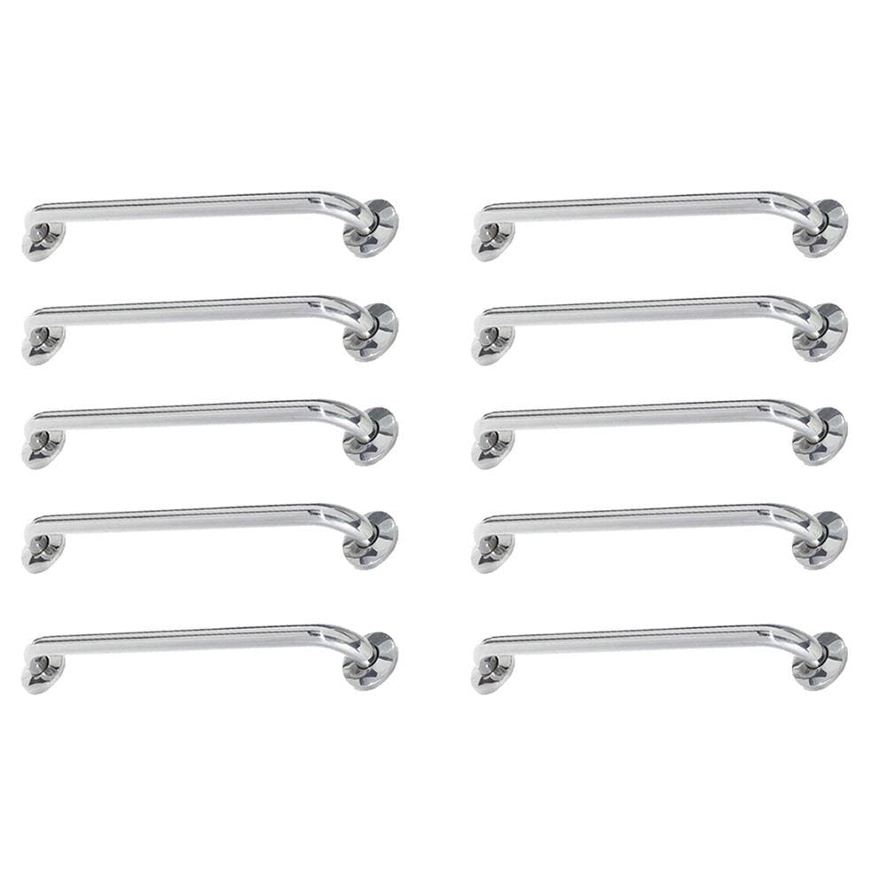 Alça de Apoio Barra Inox 40cm Idoso Kit 10 Unidades Deficiente Banheiro Segurança