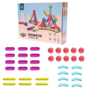 Conjunto de 36 varas magnéticas da construção para brinquedos educativos com ímã