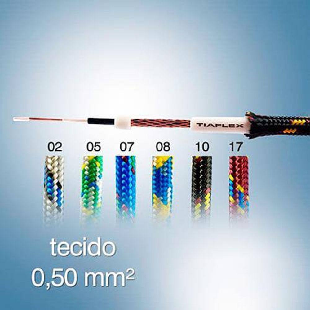 Cabo Guitarra Tecido 0.50mm - 20m - Blindagem Eficiente