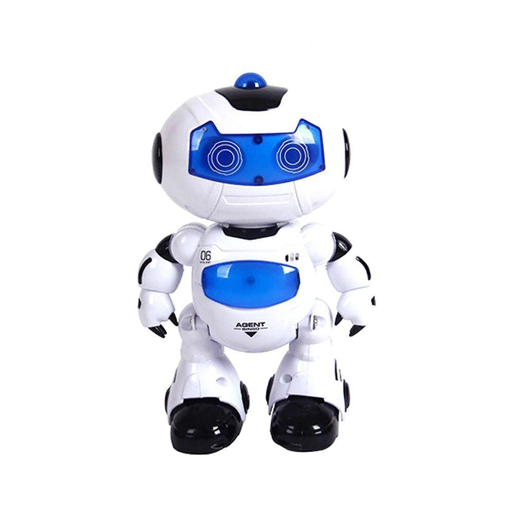 Rc música e luz brinquedo robô de controle remoto inteligente brinquedo de robô espacial