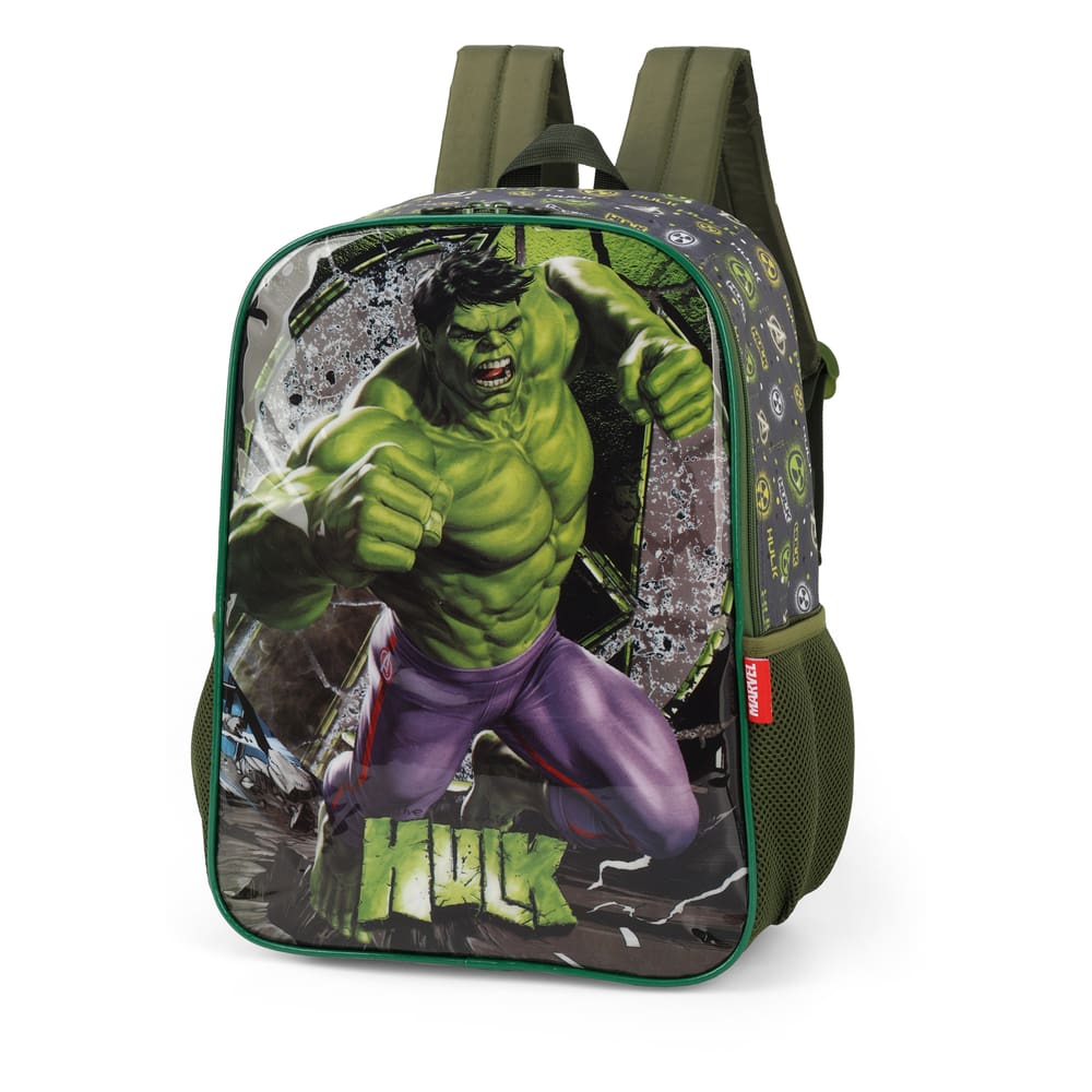 Mochila Escolar Infantil de Costas Hulk - Luxcel