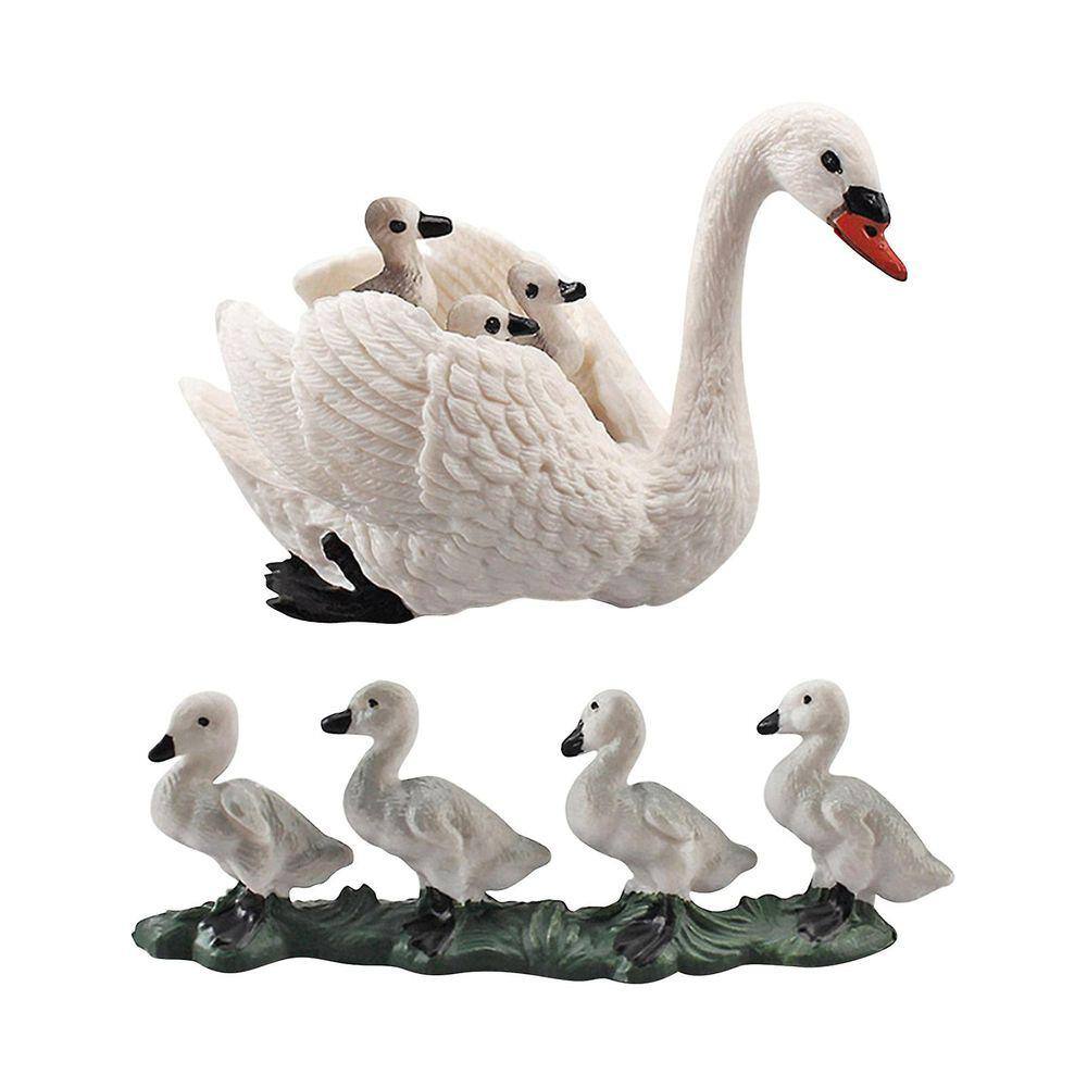 Swan Animal Toys Figurines Home Decorar Presente Educacional Animais de Inverno