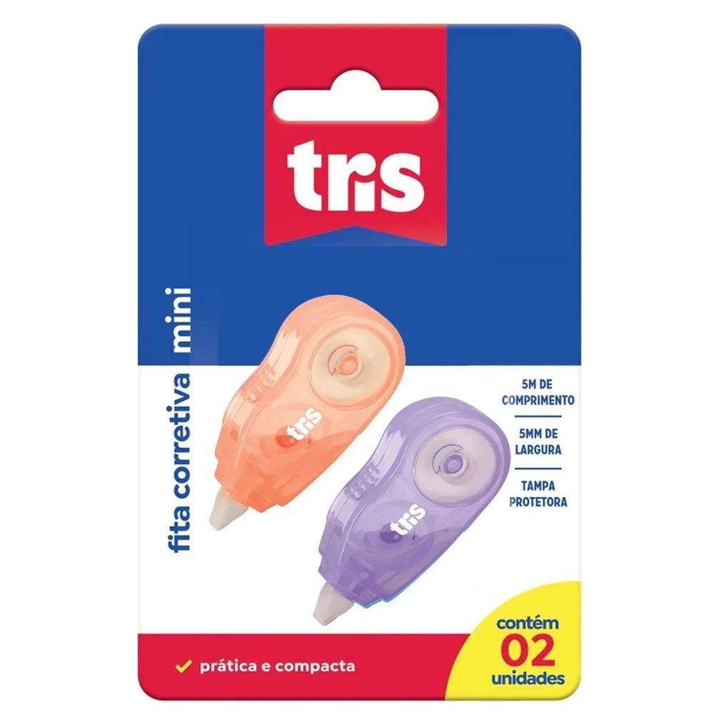 Fita Corretiva Mini 5x5mm Blister C/ 2 Unidades - Tris