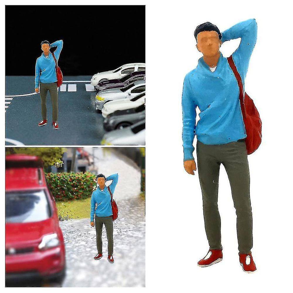 Resina 1/64 ama pintado à mão Fitness Figura Layout Pessoas
