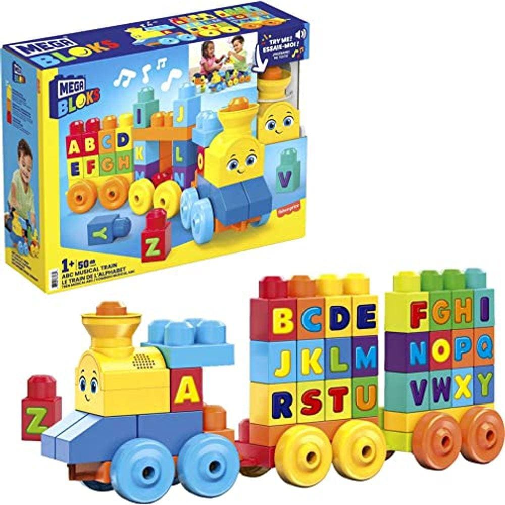 Brinquedo de construção MEGA BLOKS Fisher-Price ABC Blocks,