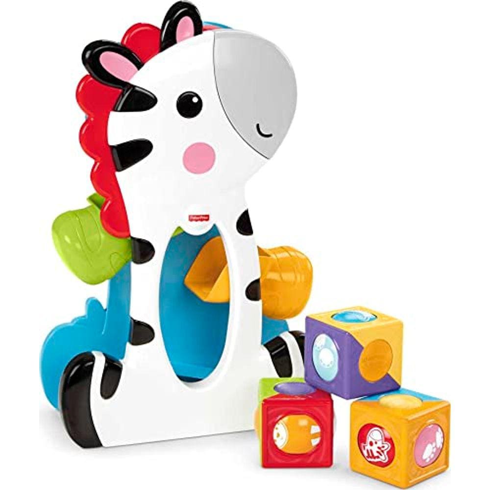 Blocos de rolos Fisher-Price Tumblin` Zebra, multicoloridos