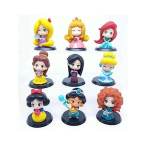 Disney Princesa Rapunzel Tiana Mulan Figuras Cinderela Bell