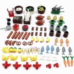 Conjunto de ferramentas de alimentos Moc blocos de construção para crianças brinquedos de alimentos Juguete