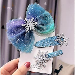 Frozen Elsa Anna Princess Girls Hairpin Figura Brinquedos Neve Whi