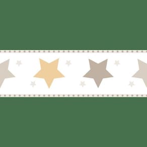 Faixa de Parede Treboli Estrelas Cinzas - Decoração Infantil