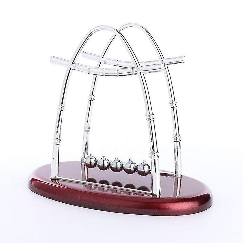 Em forma de arco Newton`s Cradle Balance Ball Newton Pendulum Perpetual Motion Instrument Science Toy