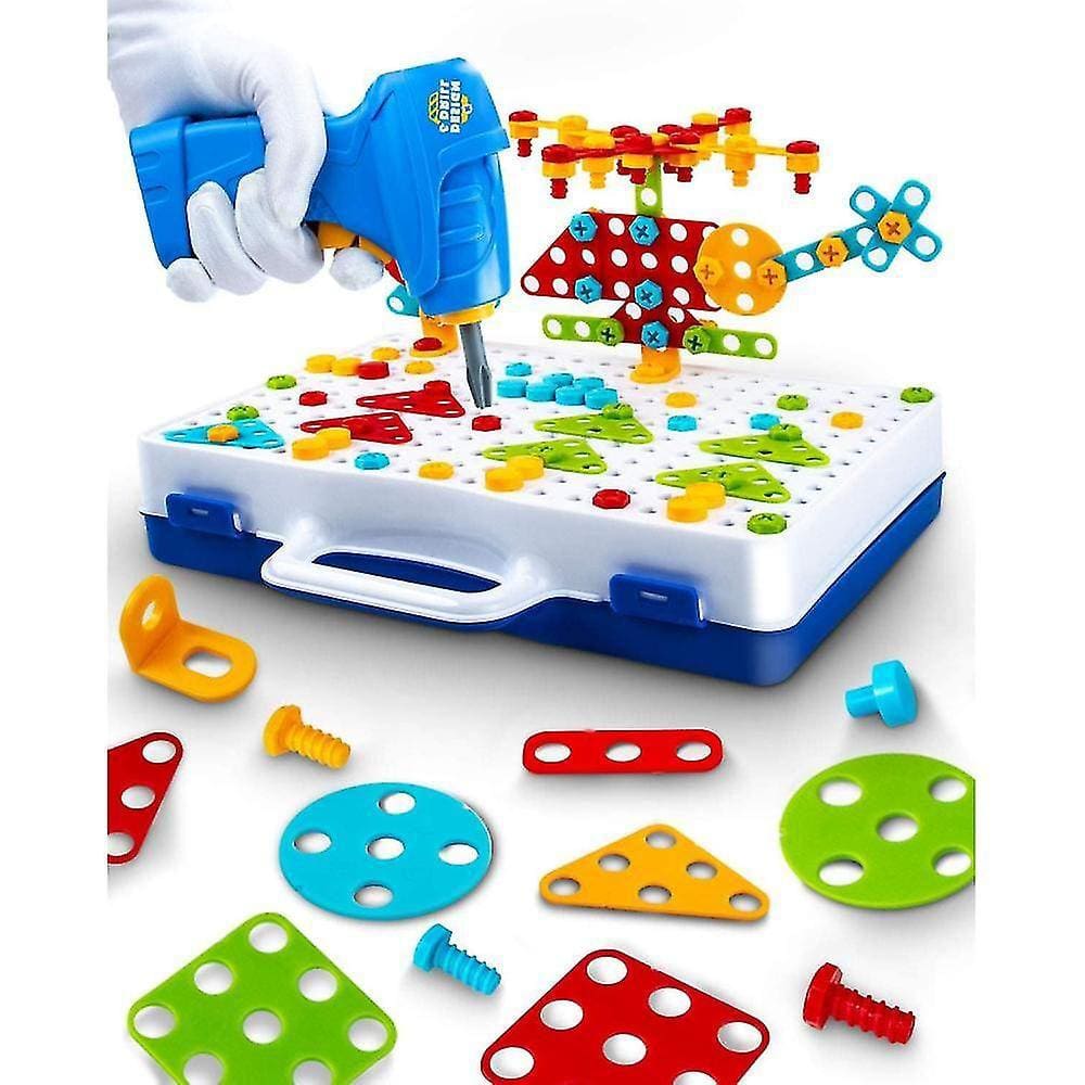 Electric Diy Drill Stem Puzzle Brinquedos Construção Educacional Pré