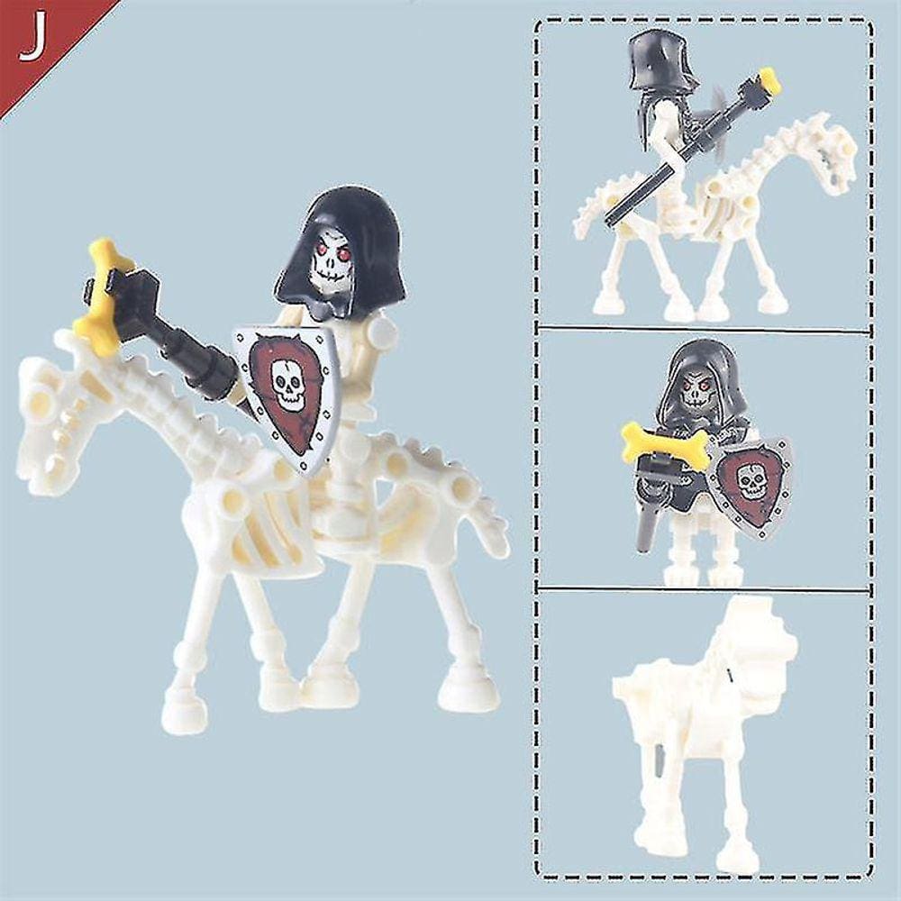 Ninja Esqueleto Castelo Medieval Cavaleiro Guerreiros Esqueletos Bui