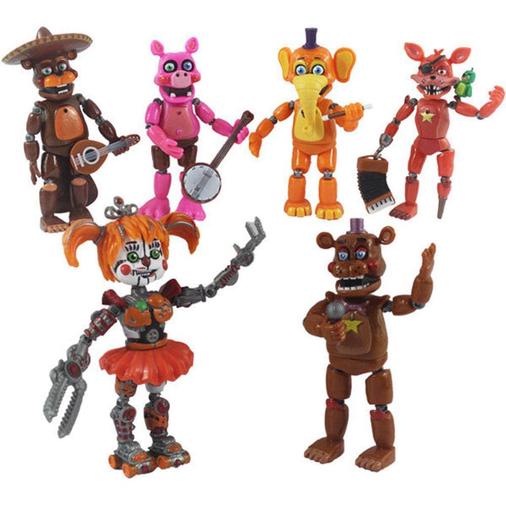 (6PCS) Cinco noites em figuras de ação de Freddy