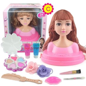 Bonecas Styling Maquiagem Pente Cabelo Toy Set Pretend Princess Dres
