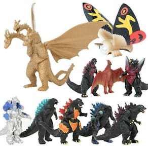 10PCS Godzilla Rei do Filme Monstro Ação Figuras Mechagodzilla Brinquedos Infantis