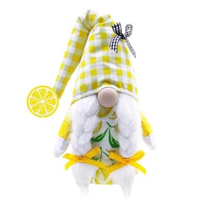 1pc limão padrão sem rosto boneca gnomo adorno boneca ornamen
