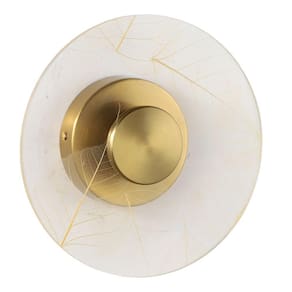 Arandela Botton Ø20cm Dourado E Acrílico Transparente