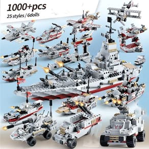 Mais de 1000 pcs pm militar navio de guerra marinha figuras do exército figuras construindo blocos de navio de guerra exército construção tijolos cria