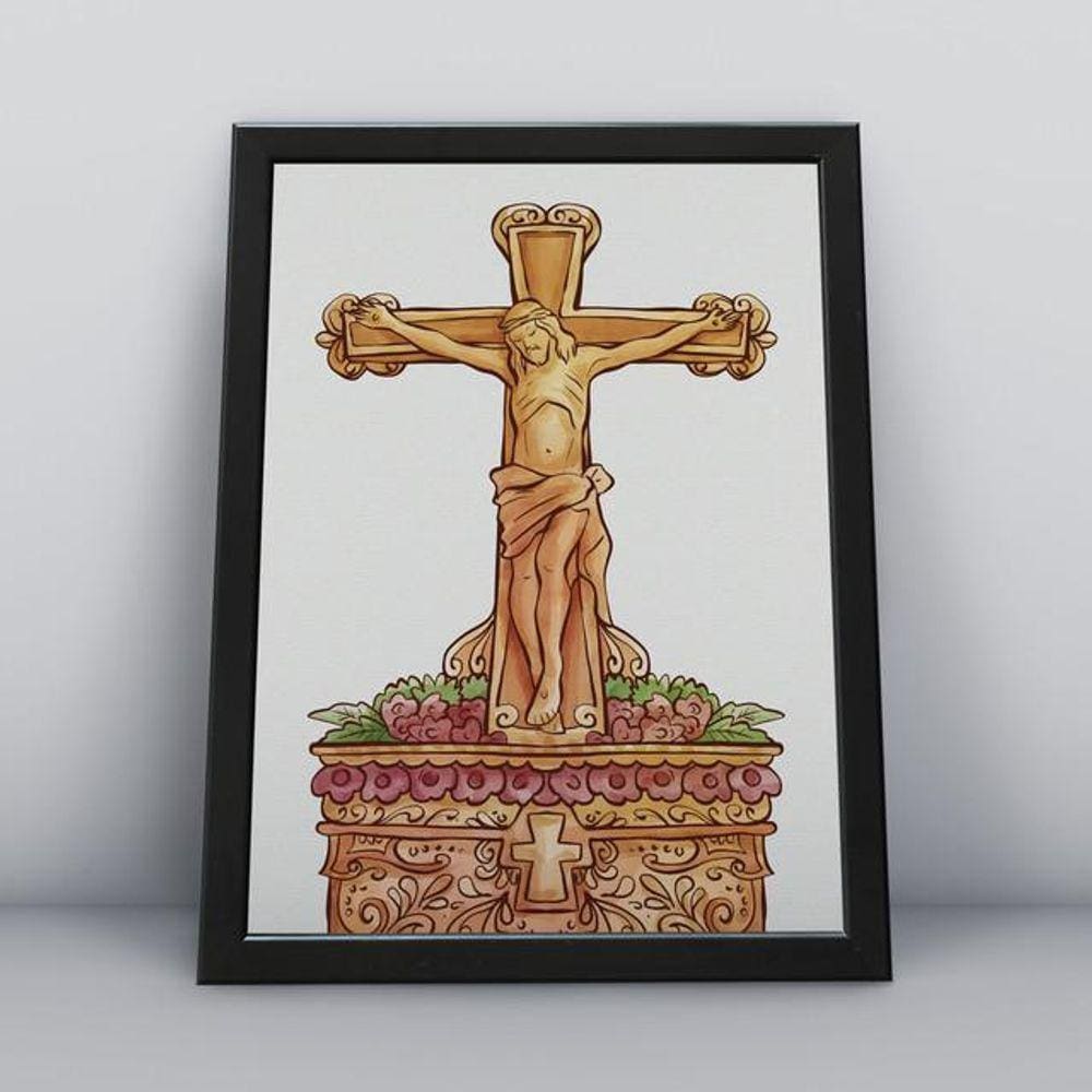 Quadros TAC Religião Cristã 042 - 20x30cm - MDF - Colorido