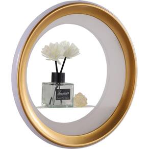 Arandela Veneza Ø27cm Dourado E Acrílico Branco