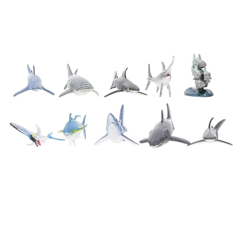 10pcs simulação mini peixes de águas profundas brinquedos modelos animais educa