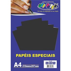 Papel Especial Plus 210x297mm Preto 120g - 20 Folhas