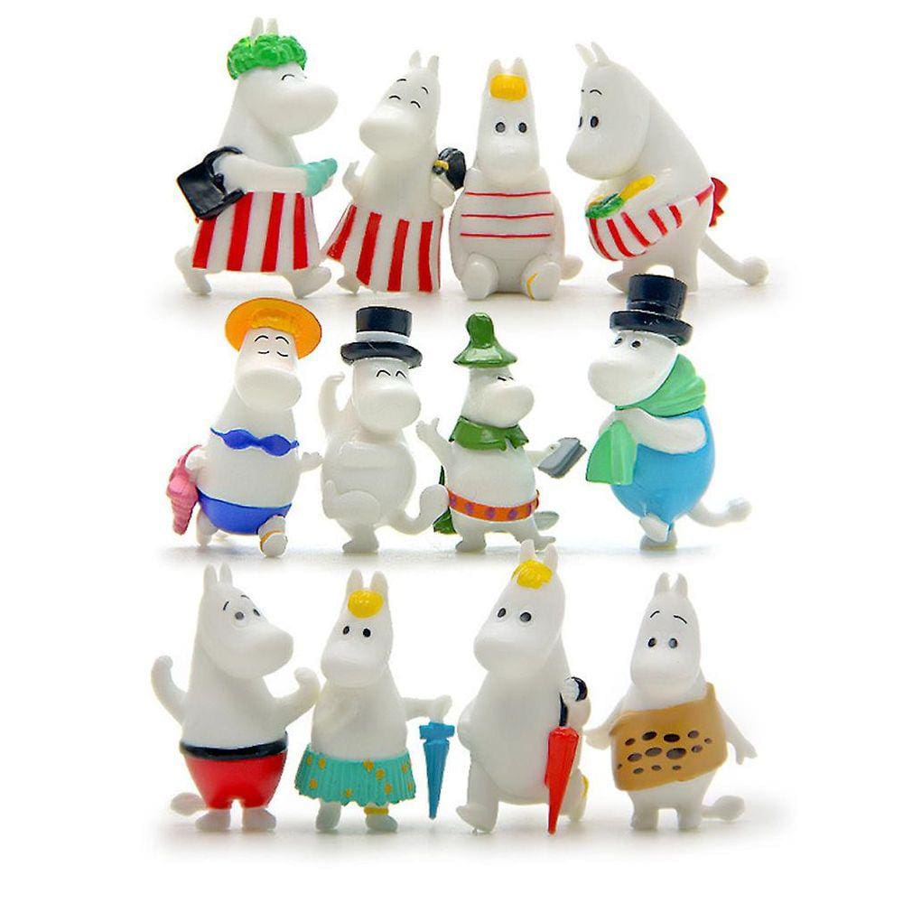 12pcs moomin gonny figura diy paisagismo bonecas brinquedo