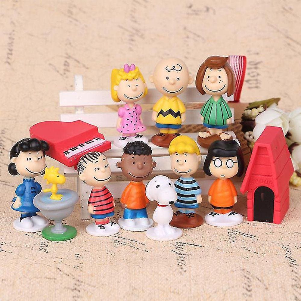12cps Snoopy Snoopy Anime Boneca Brinquedo Modelo Brinquedos Infantis Bir