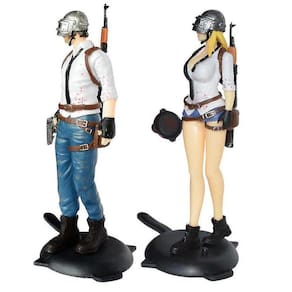 2pcs Pubg Jogo Figura Toy Man Mulher Collection