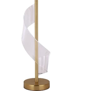 Abajur Mast Ø15x50cm Dourado E Acrílico Translúcido