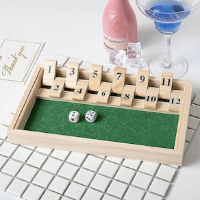 Shut The Box Dice Game - Jogo de tabuleiro dobrável de números de luxo