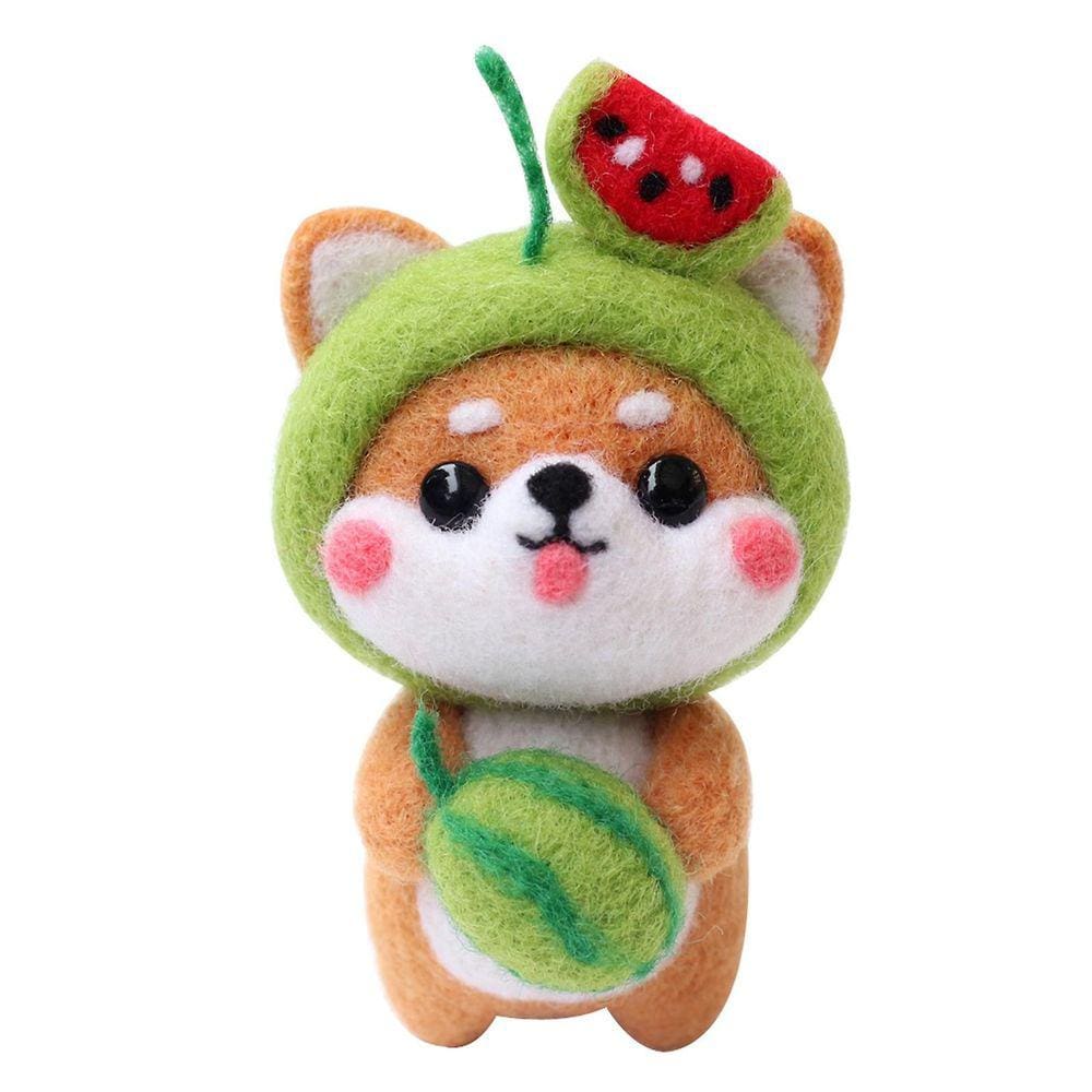 Pacote de produção de material de feltros de lã Cute Dog Pat