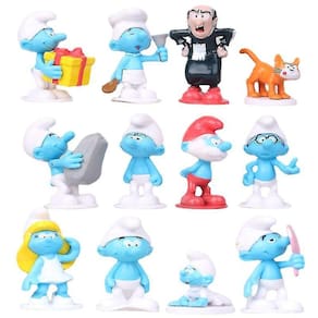 12pcs Smurf Doll Cartoon Anime Doll Toy Gift