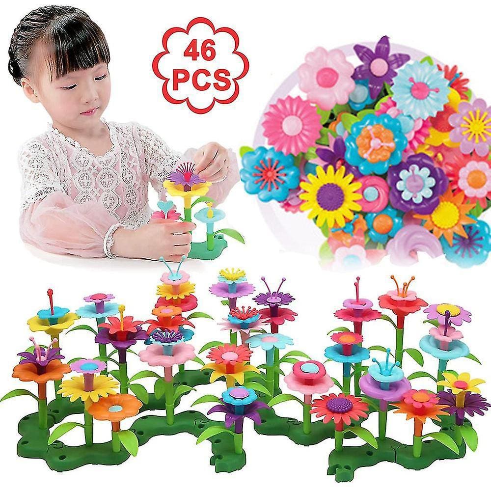 46 Piece Set Jardinagem Pretend Presente Para Crianças Jogo de Empilhamento F