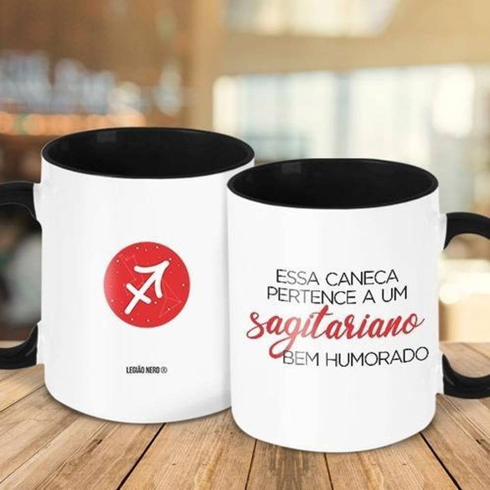 Caneca Decorativa Sagitariano Bem Humorado - 325ml