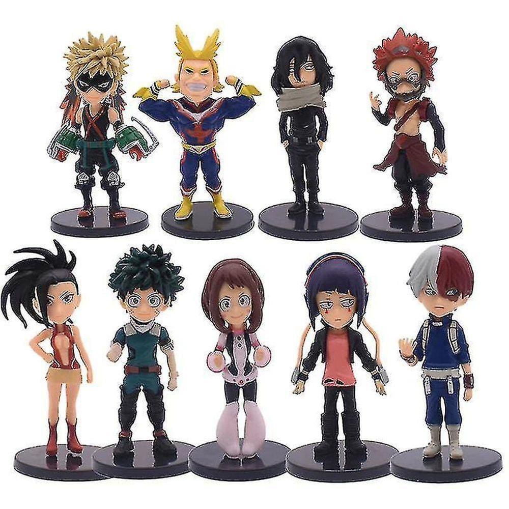 9pcs/set Anime My Hero Academia Todorok Uraraka Bakugou Kats