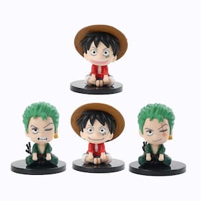 4pcs/lot Anime One Piece Luffy Roronoa Zoro Figuras de Ação G
