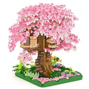 Compatível Lego Cherry Blossom House Building Blocks para Gir