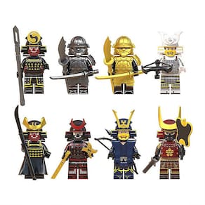 8pcs Cavaleiro Medieval Blocos de Construção Figuras Iluminação C