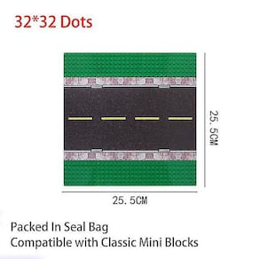32 * 32 pontos blocos de plástico placas de base rosa juguetes compatib
