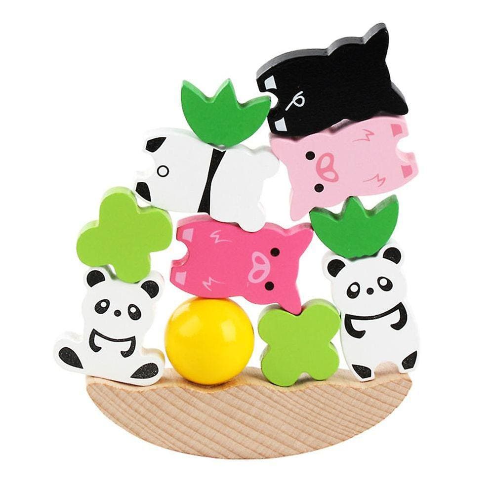 azul madeira panda porco animal lua jogo desenvolvimento crianças brinquedo