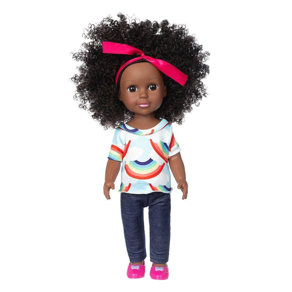 Black African Black Baby Cute Curly Black 35cm Vinyl Baby Toy