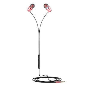 Fone de ouvido com fio intra-auricular com microfone Metal Heavy Bass Fone De Ouvido Com Fio Com Controle de Volume Chamada Telefônica