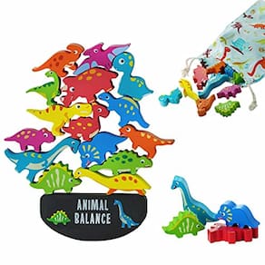 YOUJARL Dinosaur Empilhamento Toy- Montessori Brinquedos para 3+ Ano