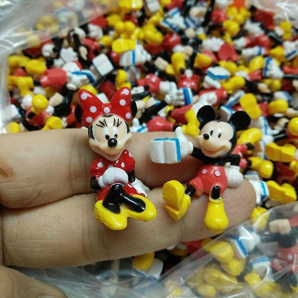 50pcs 2.5cm Minnie e Mickey Mouse Mini boneca decoração Diy