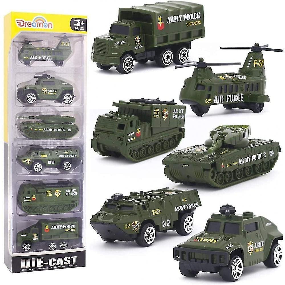 Mini tamanho de bolso para veículos militares, 6 peças