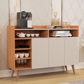 Buffet Bar Com Pés Palito Nature Off White Germai
